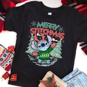 {Boutique} "Stitchmas" Black T-Shirt